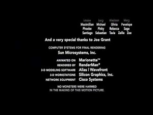 Closing to Monsters Inc VHS 2003