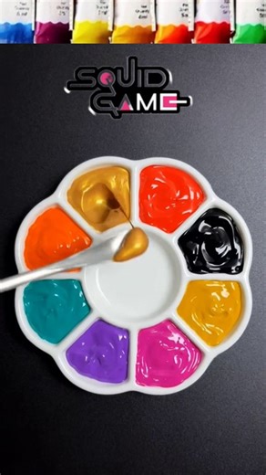 Color mixing Squid Game2 mixing guess mixed color #satisfying #colormixing