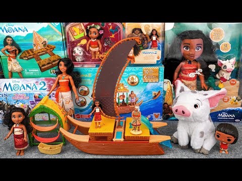 Unboxing Disney Moana & Simea Village Home Playset | Ocean Adventure Canoe Toy, Moana Doll Toys