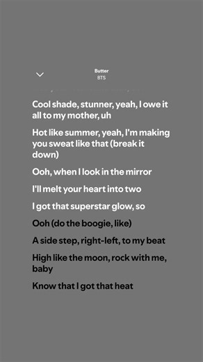 #lyrics #music Butter- 💜ᗷTS⟭⟬💜Llyircs 🖐