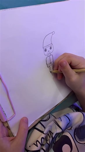 How to draw sneeky elf🧝🏻🤫#art #drawing #video #shorts #mini
