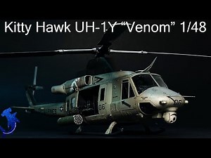 Kitty Hawk UH 1Y Venom 1/48 scale Full Build Video | Marine Corps Trio Part 2