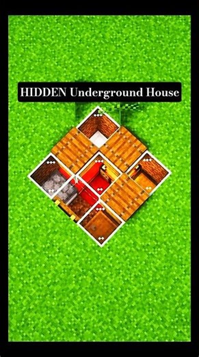 🏠 How to Build a HIDDEN Underground House in Minecraft! #shorts #minecraft #minecraftbuilds