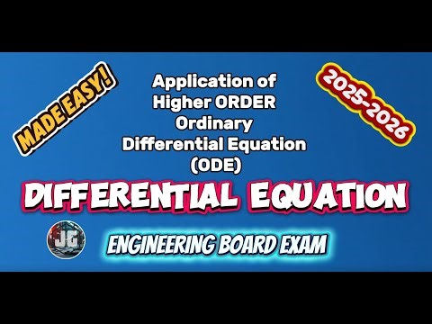 📘Application of Higher ORDER Ordinary Differential Equation ODE🚀| Engineering Board Exam 2025-2026