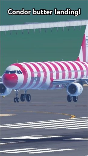 Condor airlines a321 butter landing.