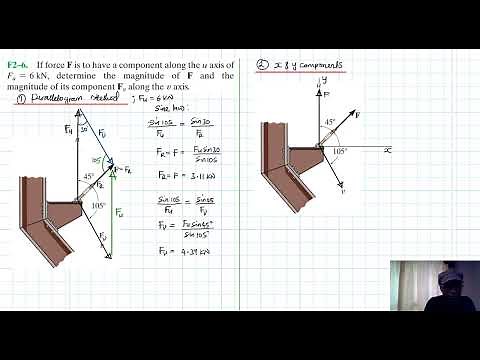 F2-6 Force Vector (Chapter 2: Hibbeler Statics) Benam Academy
