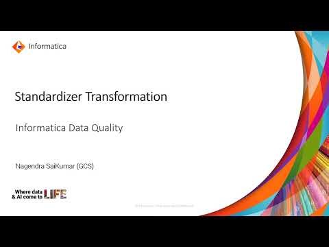 Standardizer Transformation in Informatica Data Quality