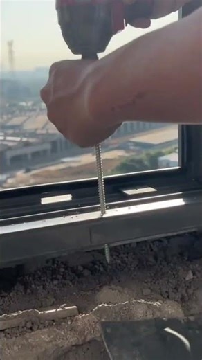 drilling a hole in a window frame and installing it in the correct way#shorts #trending #viral