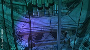 4K animation - Power Plant, Nuclear Reactor Interior View