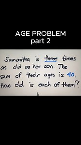 8.5K views · 89 reactions | Age Problem part 2 #ageproblem #mathematics | Philippine Review Center | Facebook