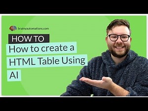 How to create a HTML Table Using AI