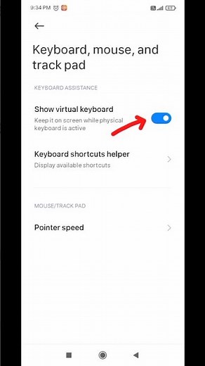 How to use keyboard, mouse and trackpad in Redmi mobile | 🤩 use on screen keyboard in Redmi #shorts
