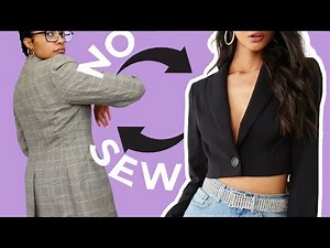 DIY Cropped Blazer! NO SEW