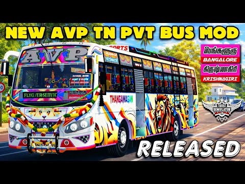 AVP Tn Pvt Bus Mod Livery|Released|Download|Bussid #rsgamingupdates#bussid#bus#mod#gaming#new#game