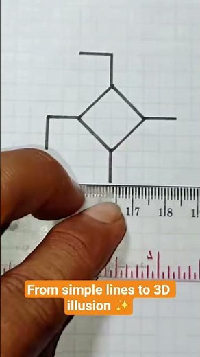 🧊 Mind-Blowing 3D Geometric Drawing with a Ruler