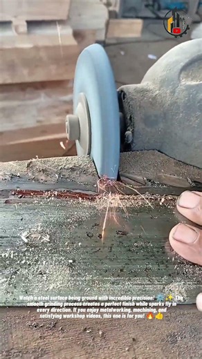 Steel Grinding Perfection #Metalworking #Workshop ⚙️✨
