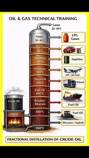 How Crude Oil Becomes Petrol, Diesel & LPG 😱