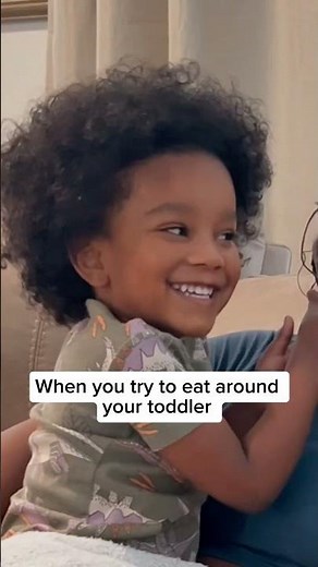 When you try to eat around your toddler 🤣