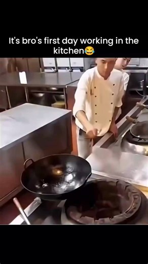 GLOBAL Explained on Instagram: "This video showcases a sequence of events in a professional kitchen, featuring two chefs and a wok. The video begins with a chef in a white uniform using a large wok on a high-heat burner. He appears to be seasoning or preparing the wok, wiping it down, and checking the oil. He then steps back and is replaced by another chef, who is wearing a black uniform. This second chef takes the wok, wipes it thoroughly, and then places it back on the burner. The action drama