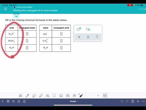 ALEKS: Finding the conjugate of an acid or base