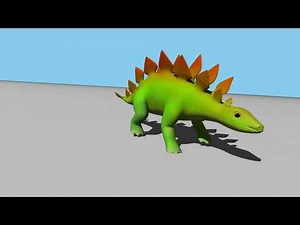 Walking Stegosaurus Using New Seamless3d NIK Animation Feature