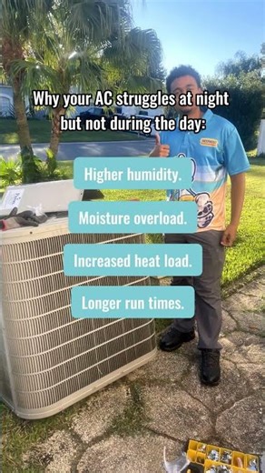 Higher humidity = longer AC run times at night 😮‍💨🌙