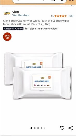 Cleno Shoe Cleaner Wet Wipes | Instant Dirt & Mud Removal for Sneakers & White Shoes | 80 Wipes