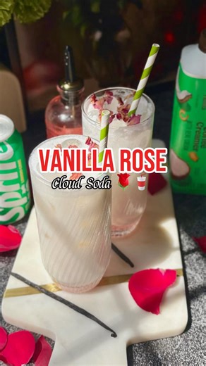 Vanilla Rose Cloud Soda #mocktail #dirtysoda #trendingshorts #shorts #soda #viral