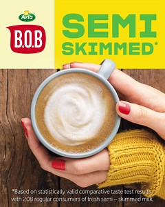 Arla B.O.B, It’s a Skimmed Milk, that tastes like Semi! | Arla