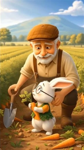 A Farmer’s Lesson That Changed the Rabbit’s Life🥕❤️#FarmerAndRabbit