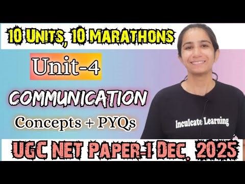 Communication Updated Marathon | UGC NET Paper-1 Unit-4 | Concept + PYQs #ugcnet #ugcnetpaper1