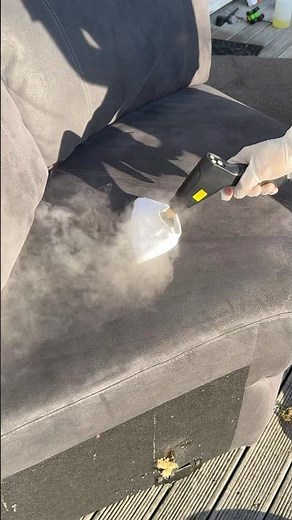Steam cleaning | upholstery | #cleaning #cleaninghacks #beforeandafter #home