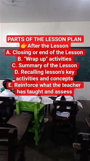 PARTS OF THE LESSON PLAN I AFTER THE LESSON I #lessonplan #teaching #fypシ