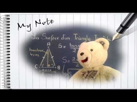 Calculate the surface area of ​​an isosceles triangle: CM1 CM2 6th 5th