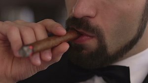 Close-up Face Bearded Man Smoking Cigar Stock Footage Video (100% Royalty-free) 30115666 | Shutterstock