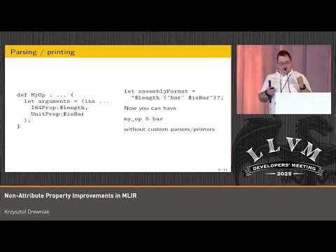 2025 US LLVM Developers' Meeting: Non-attribute property improvements in MLIR