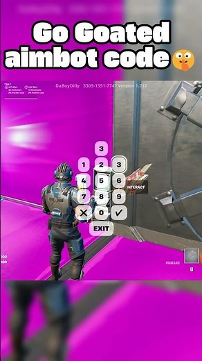 Go goated aimbot code #fortnite #gaming