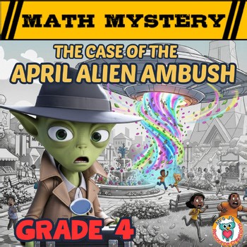 4th Grade Math Mystery Spring April Math Review, Multi Step Word Problems + More
