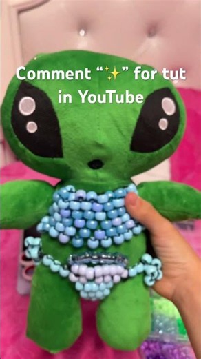 Making a Kandi bikini for my ikea alien✨🪩