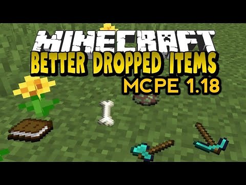 Item drop physic in MCPE | 3D item drop in minecraft pe | best addons and shader #MinecraftPE