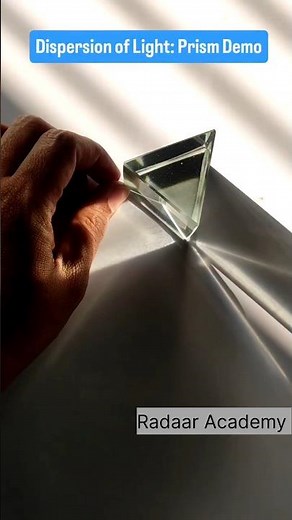 Dispersion of light: Prism Experiment #science #light #radaaracademy #prism
