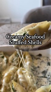 5.2K views · 69 reactions | These creamy seafood stuffed shells are next level. Packed with shrimp and crab, smothered in a rich, cheesy sauce, and baked until bubbly—this is the kind of dinner that feels like a treat but is surprisingly easy to pull off. Perfect for when you want something a little fancy that’s easy to make. #stuffedshells | Stay Snatched - Easy and Indulging Recipes | Facebook