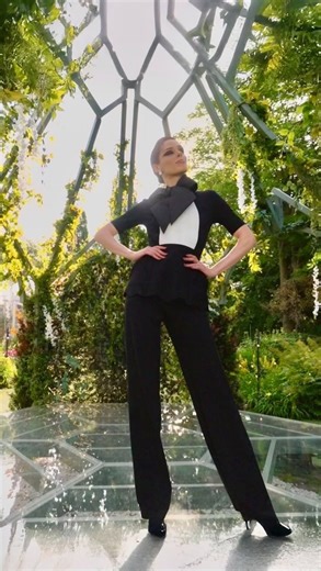 Greta Constantine on Instagram: "The queen of the castle with original #gretagirl @cocorocha in the Miss Bell top and Saffy pant from @gretaconstantine fall 2024 for @projectrunwaycanada. 😘 @ilya.vanzato + @zeinaesmail #gretaconstantine #gretagoesglonal"