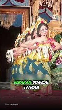 Pendet Dance, a traditional Balinese dance that serves as a welcoming ceremony for gods and human...