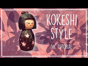 I Made a Kokeshi Style Doll! - Tutorial.