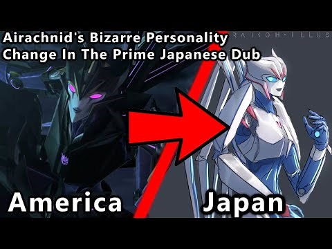 Airachnid's Bizarre Personality Change In TF Prime's Japanese Dub(Explained) - Transformers 2019