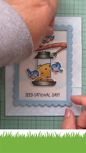 3.9K views · 118 reactions | Christy's delightful Backyard Bird Feeder card will brighten anyone's day! Check out how she used pattern papers to inspire her colors! #lawnfawn #backyardbirdfeeder #cardmakingideas | Lawn Fawn | Facebook