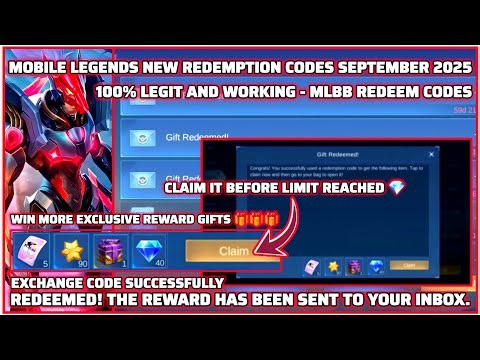 x5 MOBILE LEGENDS NEW REDEMPTION CODES SEPTEMBER 15, 2025 - MLBB REDEEM CODES NO VPN!