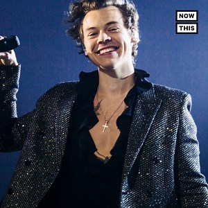873K views · 241 shares | Harry Styles just became the first man to appear solo on the cover of Vogue — and conservatives are mad because he wore a dress ❄️ | NowThis | Facebook