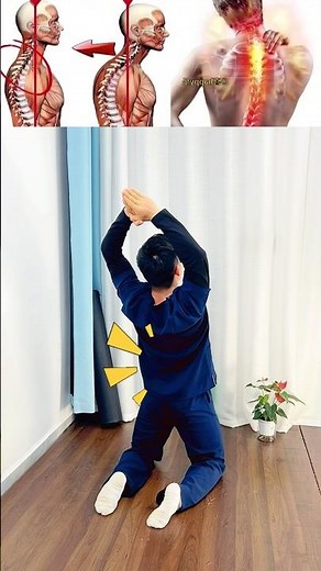 Hands clasped overhead, kneeling hip thrust - #homeworkout #fyp #usa #nyc #la
